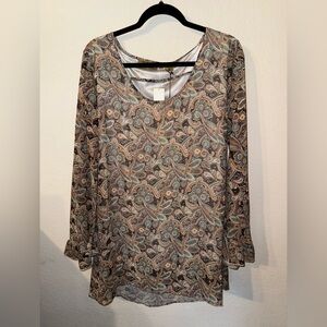 Cream Relaxed Tunic with Full Sleeves